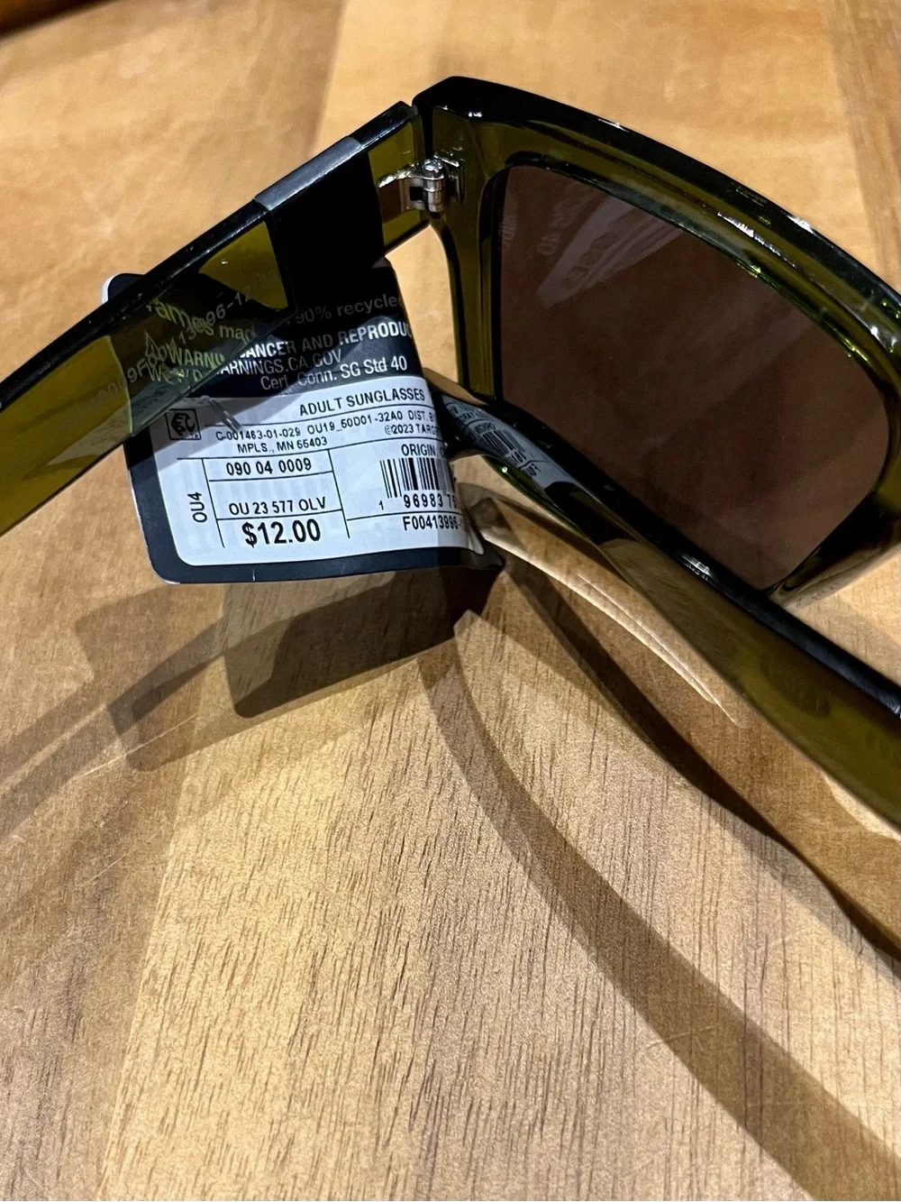 Original Use - Green Rectangular Framed Sunglasses